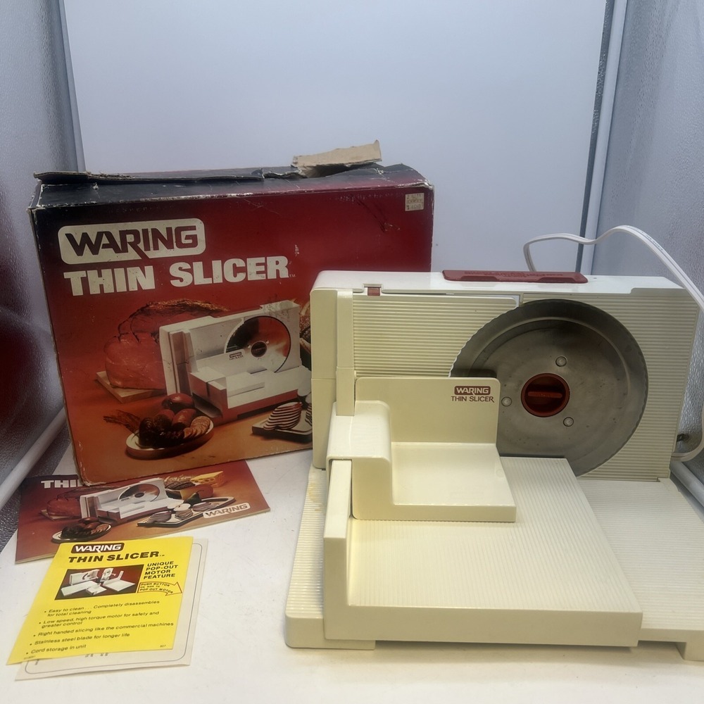 VINTAGE WARING THIN SLICER MULTI-FOOD SLICER #FS410-1